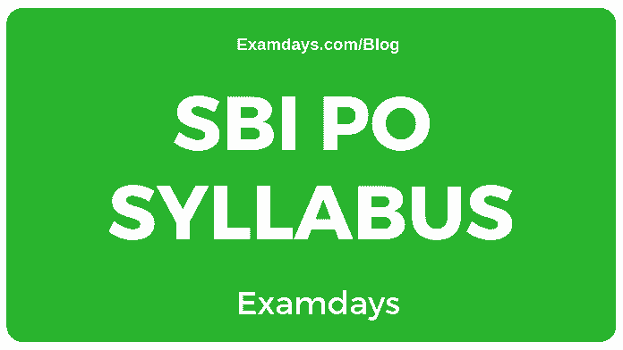 sbi po syllabus