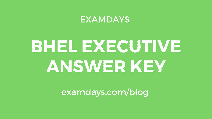BHEL Executive Answer Key