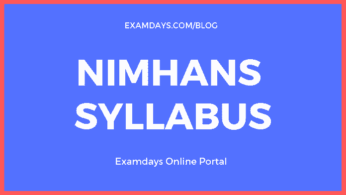 NIMHANS Syllabus