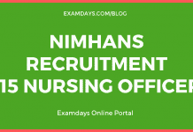 NIMHANS recruitment