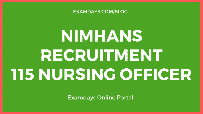 NIMHANS recruitment
