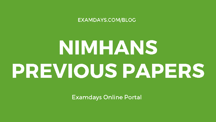 nimhans previous papers