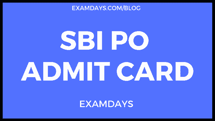 sbi po admit card