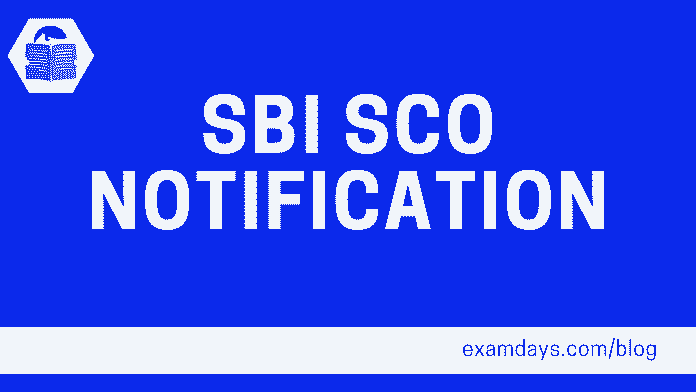 sbi sco notification