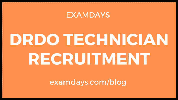 drdo technician recruitment