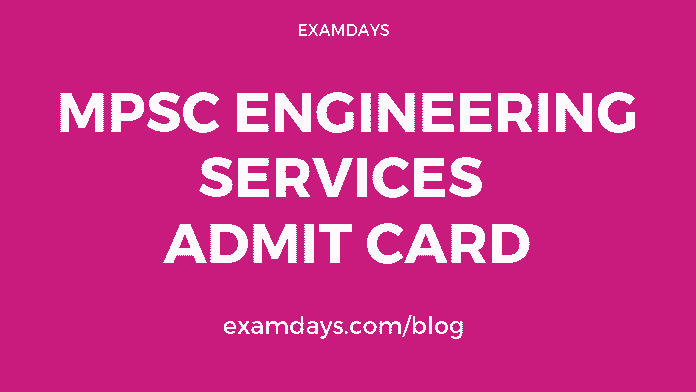 mpsc engineering services 2019 hall ticket