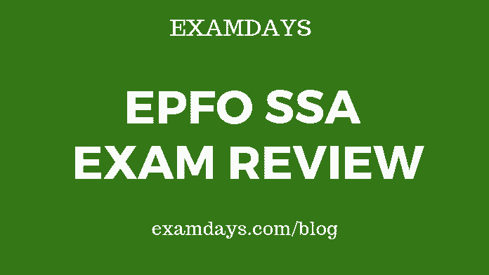 epfo ssa exam analysis