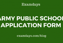 army public school application form