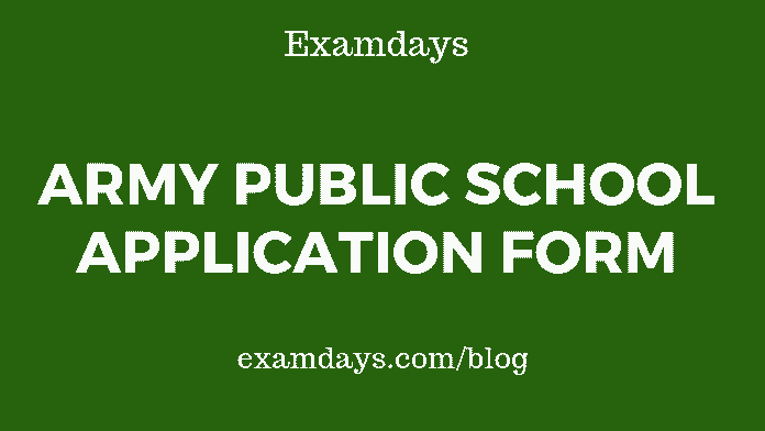 army public school application form