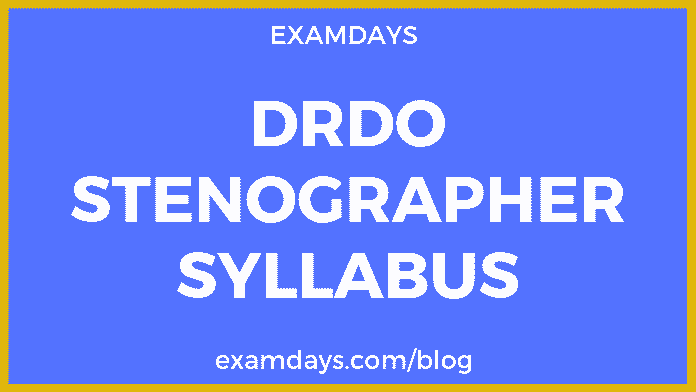 drdo stenographer syllabus