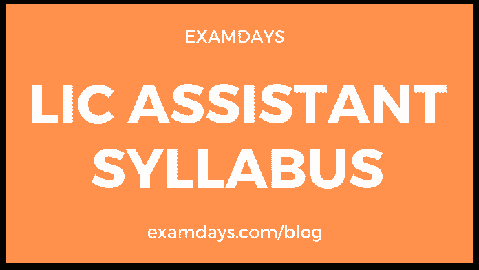 lic assistant syllabus