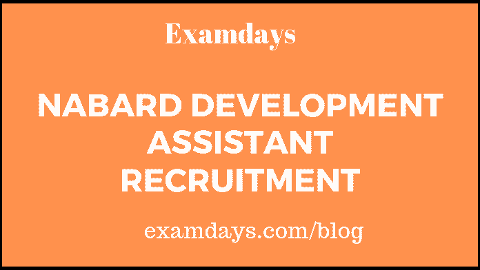 nabard development assistant recruitment