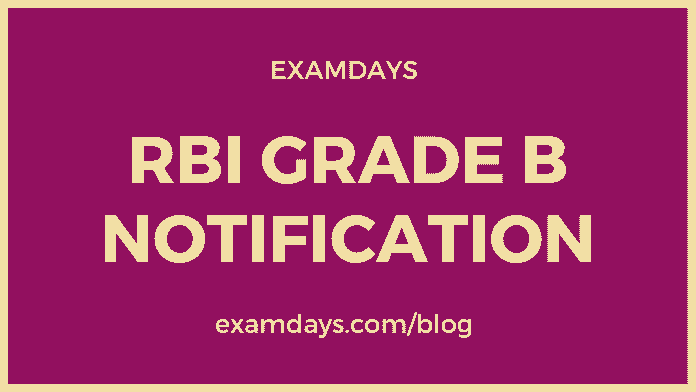 rbi grade b notification