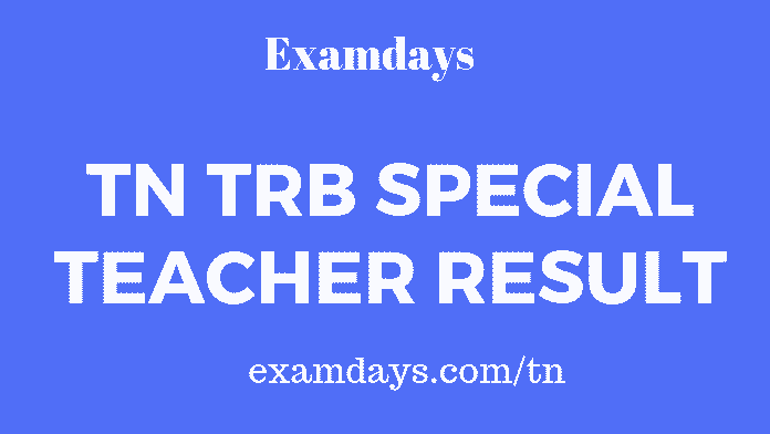 tn trb special teacher result