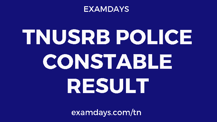tnusrb police constable result