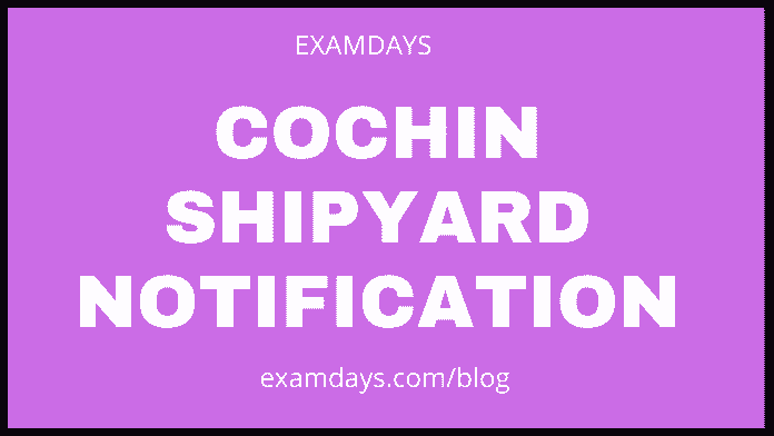cochin shipyard notification