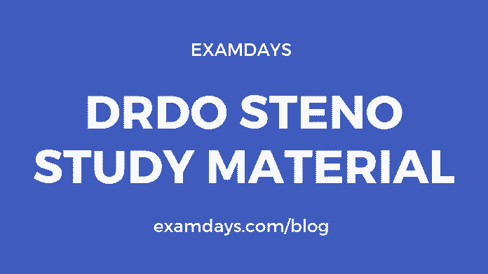 drdo steno study material
