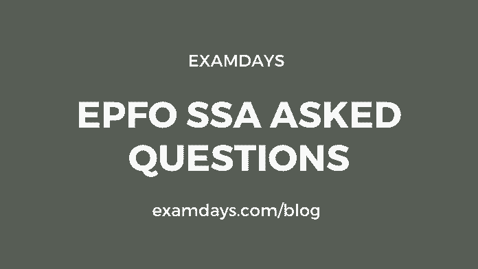 EPFO SSA Asked Questions