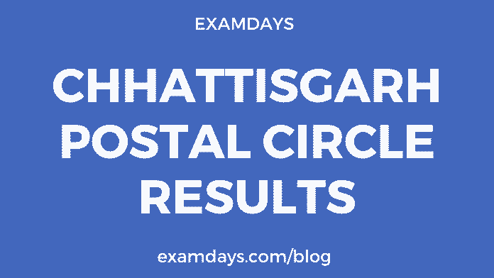 chhattisgarh postal gds results
