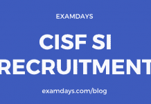 cisf si notification