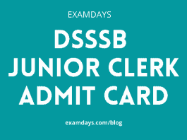 dsssb junior clerk admit card