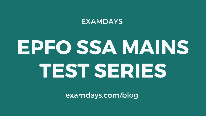 epfo ssa mains test series