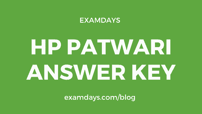hp patwari answer key