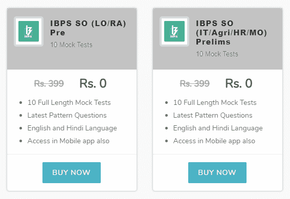 ibps so free tests