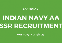 indian navy aa ssr notification