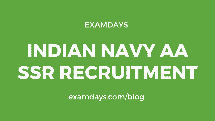 indian navy aa ssr notification