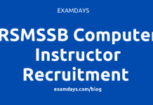 rsmssb computer instructor recruitment