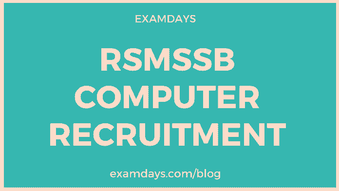 rsmssb computer recruitment
