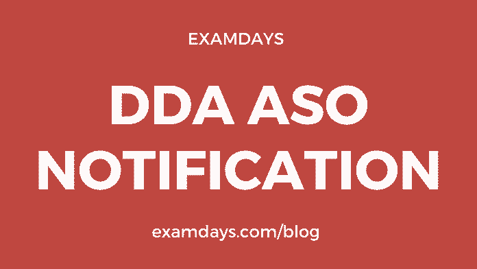 dda aso notification