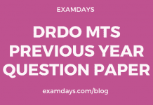 drdo mts previous year paper