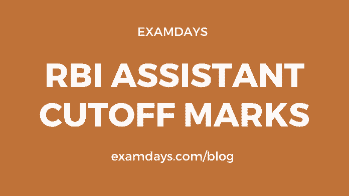 rbi assistant cut off marks