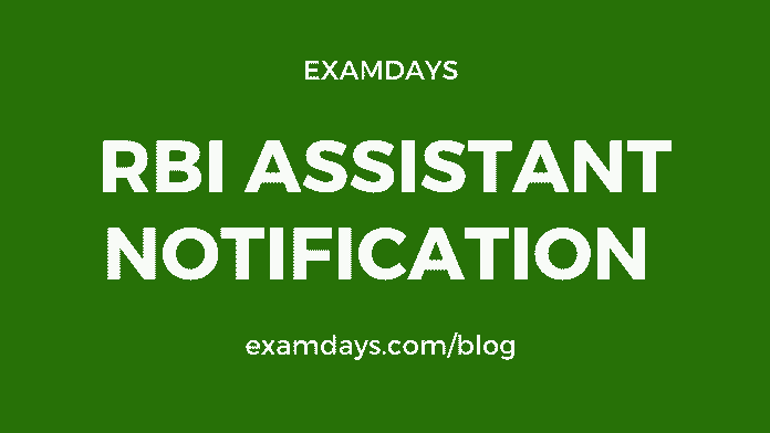 rbi assistant notification