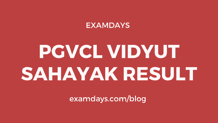 pgvcl vidyut sahayak result