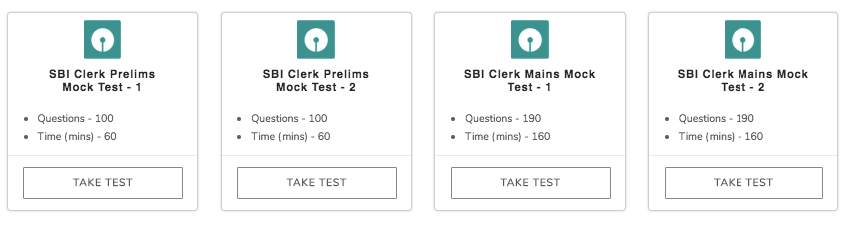 sbi clerk mock test