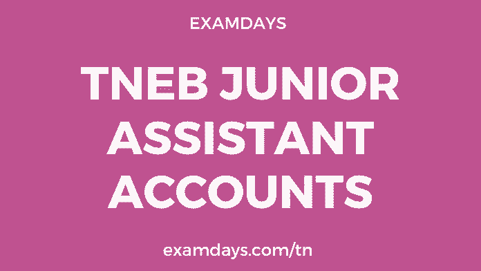 tneb junior assistant accounts recruitment