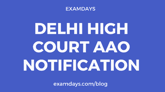 delhi high court aao notification