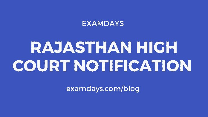 rajasthan high court notification