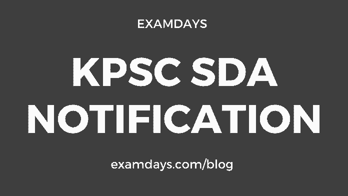 kpsc sda notification