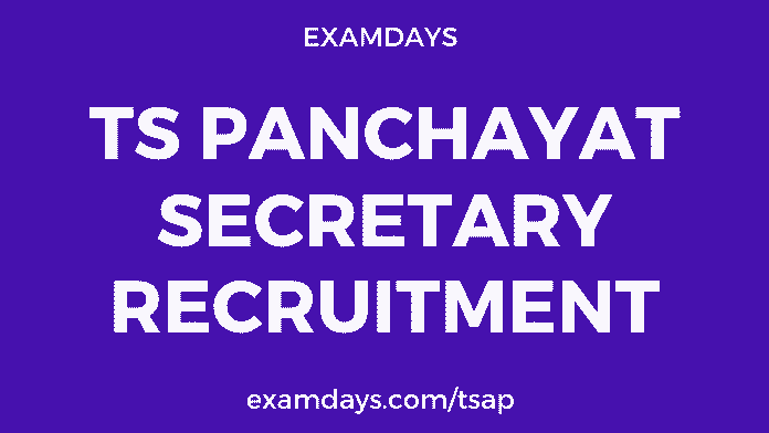 ts panchayat secretary notification
