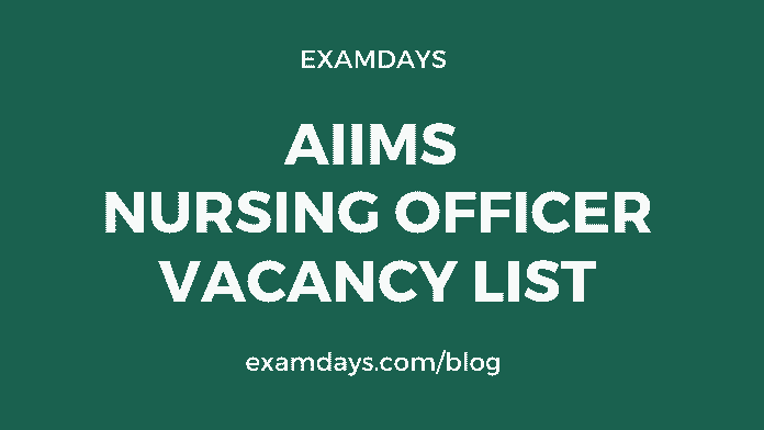 aiims nursing officer vacancy