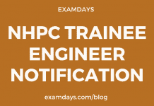 nhpc trainee engineer recruitment