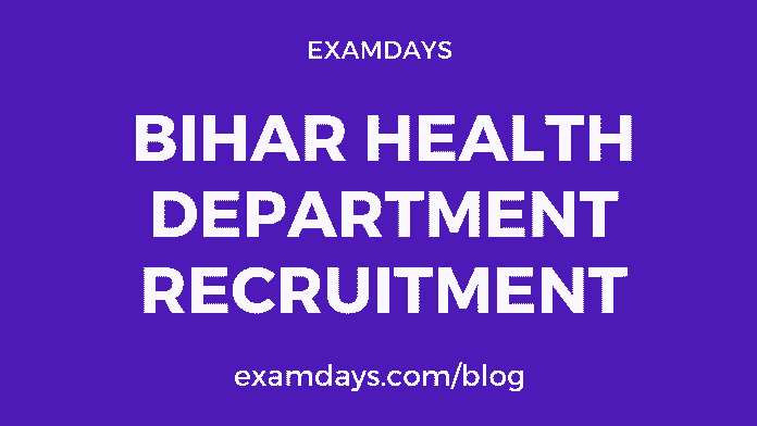 bihar health department recruitment