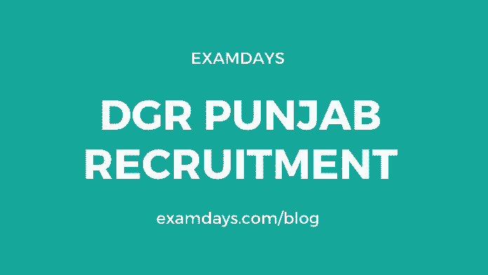 dgr punjab recruitment