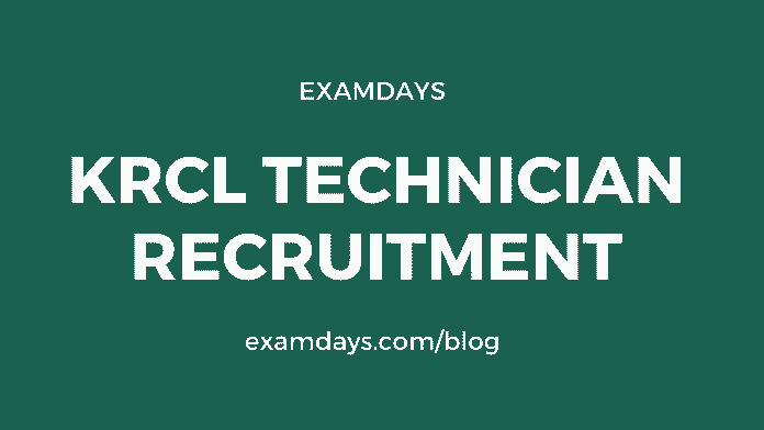 krcl technician recruitment