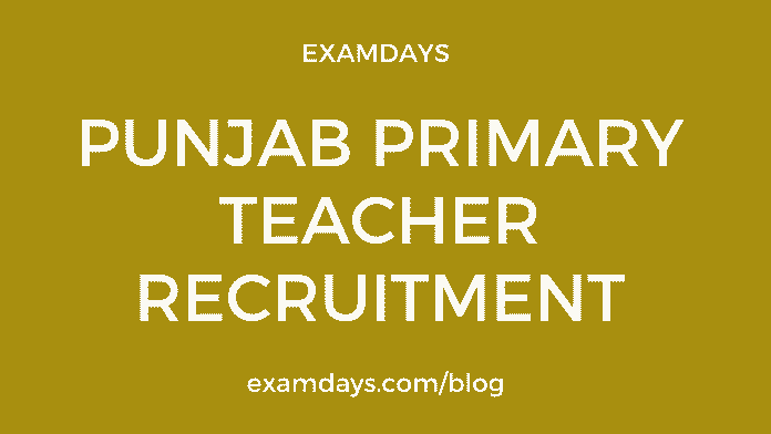 punjab pre primary teacher recruitment