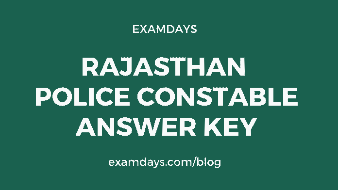 rajasthan police constable answer key